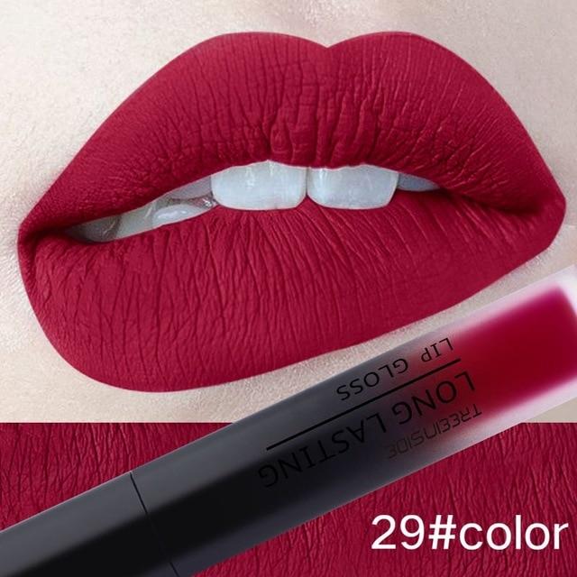 24 Color Liquid Matte Makeup Waterproof Red Lip Long Lasting Gloss Lipstick