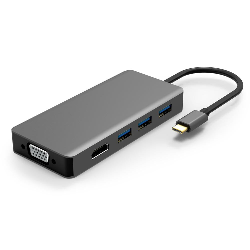 Thunderbolt 3 Dock USB HUB Type C TO HDMI VGA USB 3.0 + SD TF Card Converter for Apple Mac Samsung S9 Macbook Pro 2018 USB C HUB