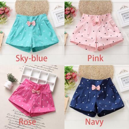 New Candy Color Baby girls shorts Print children shorts