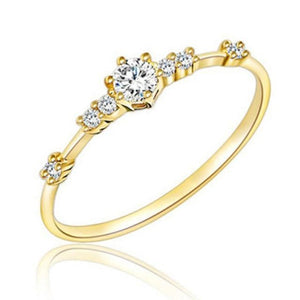 Fashion Crystal Silver Color Ring For Women Flower Love Heart Crown Finger Rings