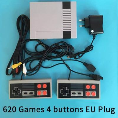 Mini TV Handheld Family Recreation Video Game Console AV Port Retro Built-in 620 Classic Games Dual Gamepad Gaming Player