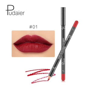 12 Colors/Set Sexy Matte Lip Stick Lipliner Lip Liner Pencil Matt Nude Lipsliner Pen Set Beauty Makeup Tool Cosmetic