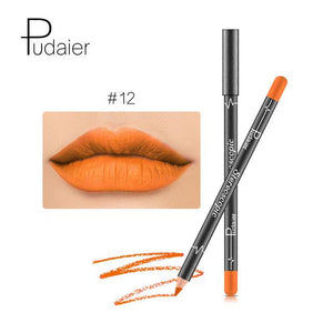 12 Colors/Set Sexy Matte Lip Stick Lipliner Lip Liner Pencil Matt Nude Lipsliner Pen Set Beauty Makeup Tool Cosmetic