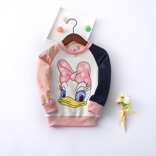 Girls cute Shorts Denim Cartoon Daisy Duck hole Baby Ripped Jeans Short