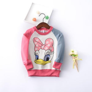 Girls cute Shorts Denim Cartoon Daisy Duck hole Baby Ripped Jeans Short