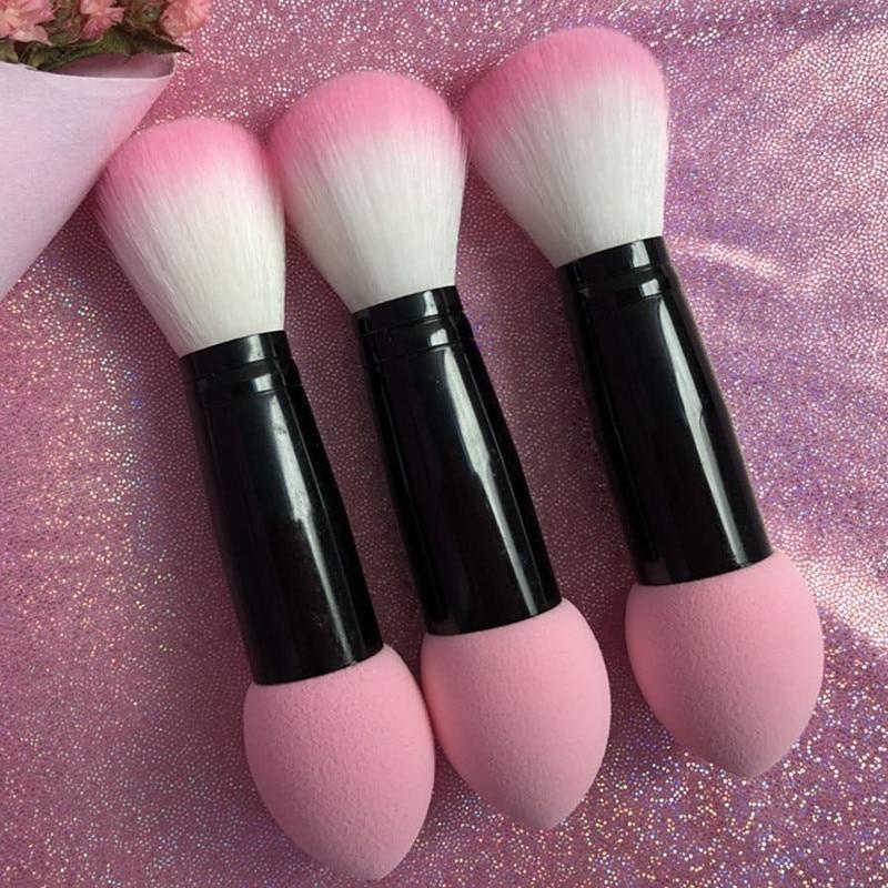 1pc Professional blusher brush 2 heads Nylon Make up Brushes