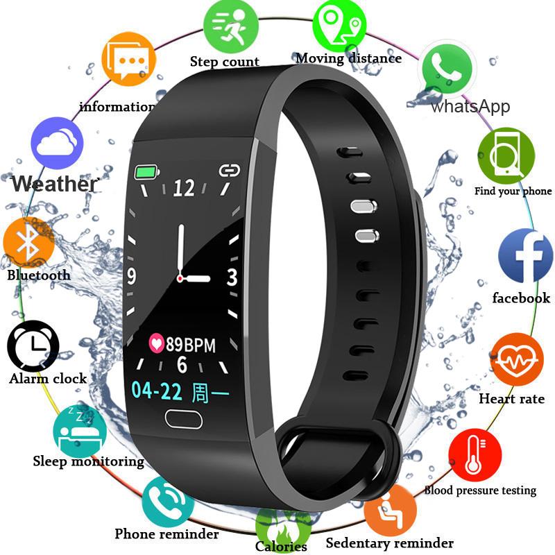 Smart Bracelet Blood Pressure Measurement Fitness Tracker Watch Waterproof Heart Rate Monitor Smart Wristband Women Men Watch