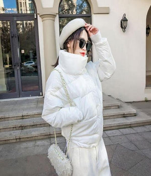 2019 Glossy Winter Down Cotton Padded Jacket For Women Thick Bright Black Short Shiny Jacket Yellow Red Cotton Parkas AS809