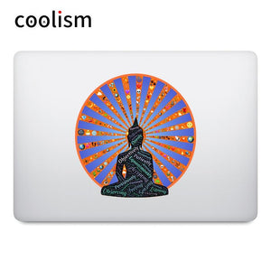 Creativity Buddha Quote Colorful Laptop Sticker for Apple MacBook Decal Air Pro Retina 11 12 13 15 inch Mac Mi Surface Book Skin