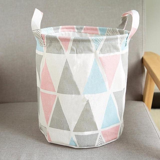 Folding Laundry Basket Cartoon Storage Barrel Standing Toys Clothing Storage Bucket Laundry Organizer Holder Pouch Household