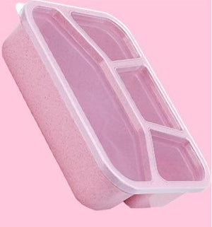 Cokytoop Student Lunch Box for Kid Eco-Friendly Food Container Storage Bento Boxes 2 Layer Handle Broodtromme Unicorn