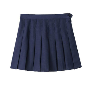 Women high waist Cosplay skirt 2019 Spring summer kawaii Denim solid a-line sailor Skirts Japanese school uniform Mini Skirts