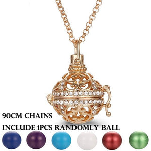 Mexico Chime Music Angel Ball Caller Locket Necklace Vintage Pregnancy Necklace