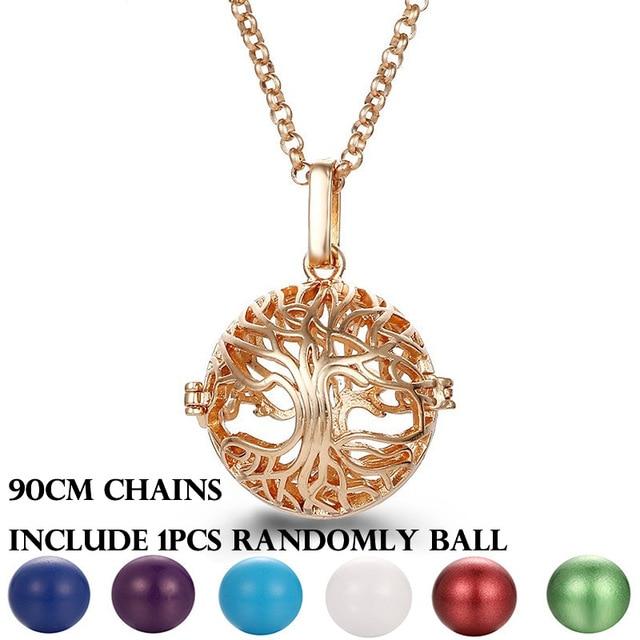 Mexico Chime Music Angel Ball Caller Locket Necklace Vintage Pregnancy Necklace