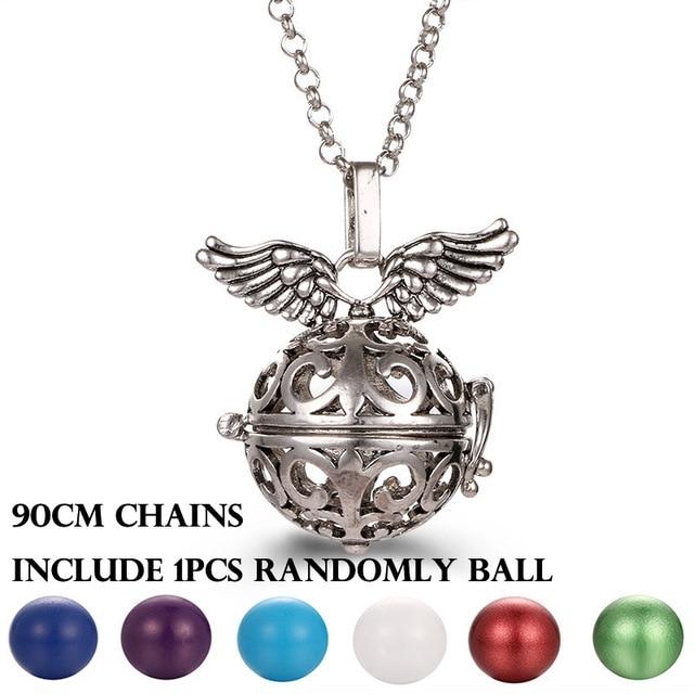 Mexico Chime Music Angel Ball Caller Locket Necklace Vintage Pregnancy Necklace