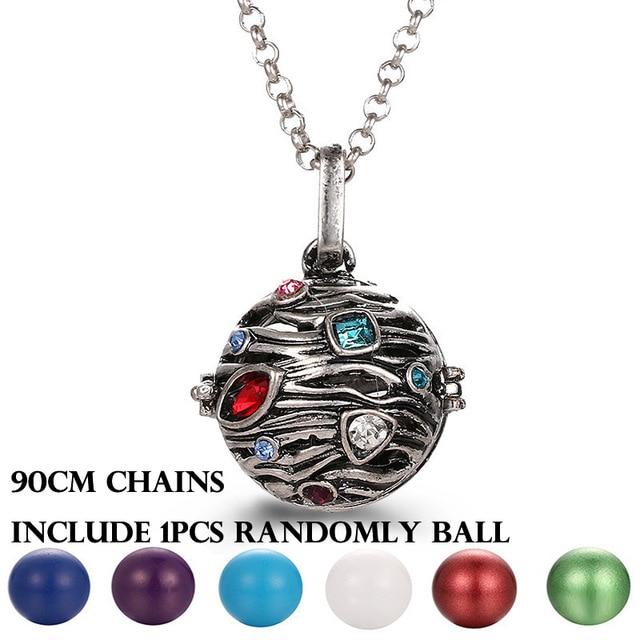 Mexico Chime Music Angel Ball Caller Locket Necklace Vintage Pregnancy Necklace