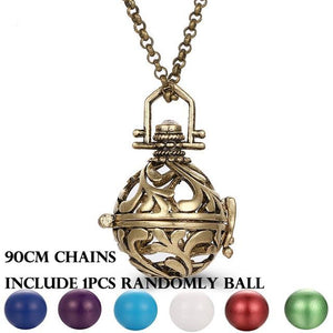 Mexico Chime Music Angel Ball Caller Locket Necklace Vintage Pregnancy Necklace