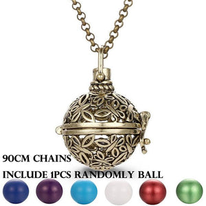 Mexico Chime Music Angel Ball Caller Locket Necklace Vintage Pregnancy Necklace