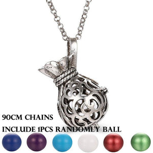 Mexico Chime Music Angel Ball Caller Locket Necklace Vintage Pregnancy Necklace