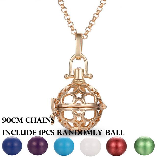 Mexico Chime Music Angel Ball Caller Locket Necklace Vintage Pregnancy Necklace