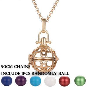 Mexico Chime Music Angel Ball Caller Locket Necklace Vintage Pregnancy Necklace