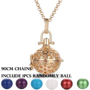 Mexico Chime Music Angel Ball Caller Locket Necklace Vintage Pregnancy Necklace