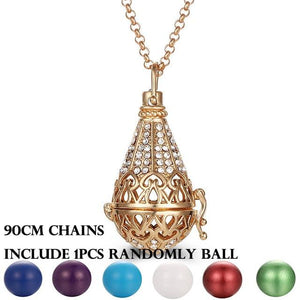 Mexico Chime Music Angel Ball Caller Locket Necklace Vintage Pregnancy Necklace