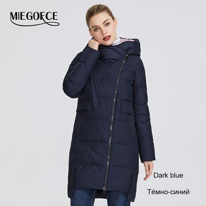 MIEGOFCE 2019 Winter Collection Women's Warm Jacket Made With Real Bio Parka Women Windproof Stand-Up Collar With Hood Coat