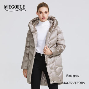 MIEGOFCE 2019 Winter Jacket Women's Collection Warm Jacket With Unusual Design and Colors Winter Coats Gives Charm and Elegance