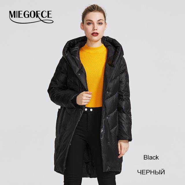 MIEGOFCE 2019 Winter Jacket Women's Collection Warm Jacket With Unusual Design and Colors Winter Coats Gives Charm and Elegance