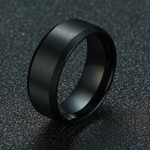 8mm Classic Ring Male 316L Stainless Steel Ring For Man