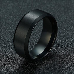 8mm Classic Ring Male 316L Stainless Steel Ring For Man