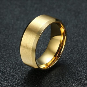 8mm Classic Ring Male 316L Stainless Steel Ring For Man