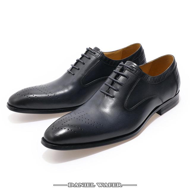 OXFORDS MEN GENUINE LEATHER SHOES LACE UP