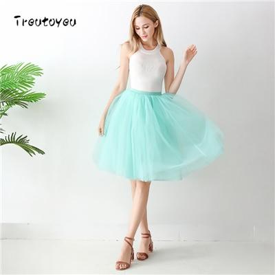 5 Layers 65cm Black Pleated skirt Sexy Midi Tulle skirt High Waist Full Lining Adult Tutu Korean Style Women