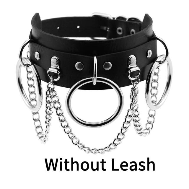 punk Choker Collar  leather choker Bondage cosplay Goth jewelry