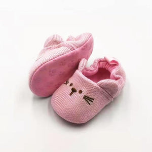 Adorable Infant Slippers Toddler Baby Boy Girl Knit Crib Shoes