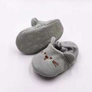 Adorable Infant Slippers Toddler Baby Boy Girl Knit Crib Shoes