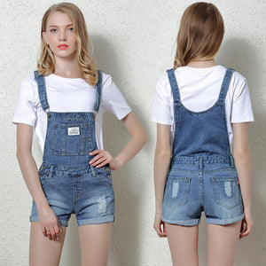 Fshion Sling Short  Denim Jumpsuit Rompers For Women Summer Jeans Overalls Casual Shorts Playsuits Slim Dungarees Femme 2019 New