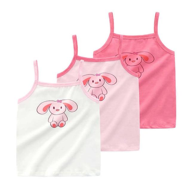 3pcs/Lot Summer Girls Shirts Cotton T-shirt For Children Cartoon Girls Tops