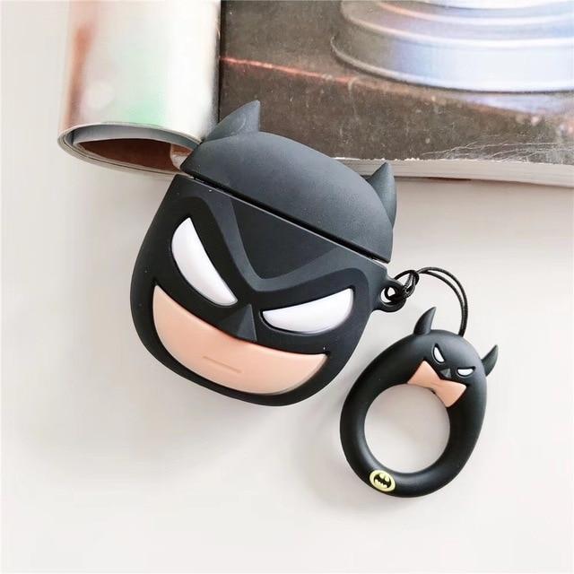 Cute Cartoon Superheros Bluetooth Earphone Case Protective Cover Skin Accessories for Airpods Cases Charging Box with Hooks