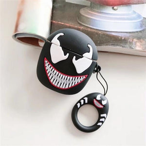 Cute Cartoon Superheros Bluetooth Earphone Case Protective Cover Skin Accessories for Airpods Cases Charging Box with Hooks