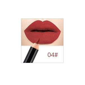 12 Colors Fashion Matte Lip Liner lipstick pen Long Lasting Pigments Waterproof no blooming Smooth soft Makeup tools lips TSLM1