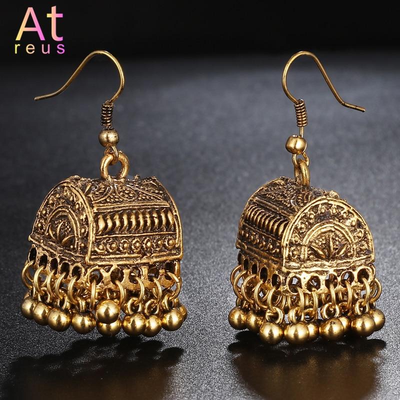 Gypsy Afghan Jewelry Retro Ethnic Silver Indian Jhumka