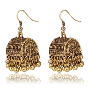 Gypsy Afghan Jewelry Retro Ethnic Silver Indian Jhumka