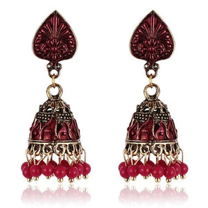 Gypsy Afghan Jewelry Retro Ethnic Silver Indian Jhumka