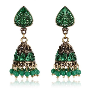 Gypsy Afghan Jewelry Retro Ethnic Silver Indian Jhumka