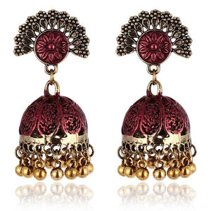 Gypsy Afghan Jewelry Retro Ethnic Silver Indian Jhumka