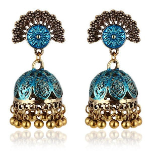 Gypsy Afghan Jewelry Retro Ethnic Silver Indian Jhumka