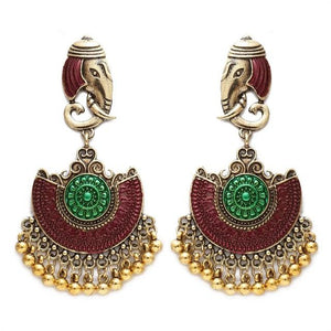 Gypsy Afghan Jewelry Retro Ethnic Silver Indian Jhumka